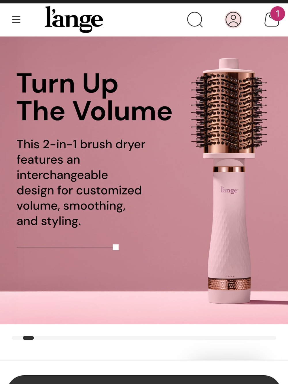 l'ange Pink Hot Air Brush with Two Barrel Attachments